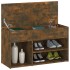Banco zapatero madera contrachapada roble ahumado 80x30x45