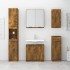 Armario de baño de pared color roble ahumado 32x20x67