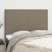 Cabeceros 4 unidades tela gris taupe 72x5x78/88 cm