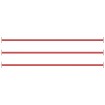 Barras de gimnasia 3 piezas 125 cm acero rojo