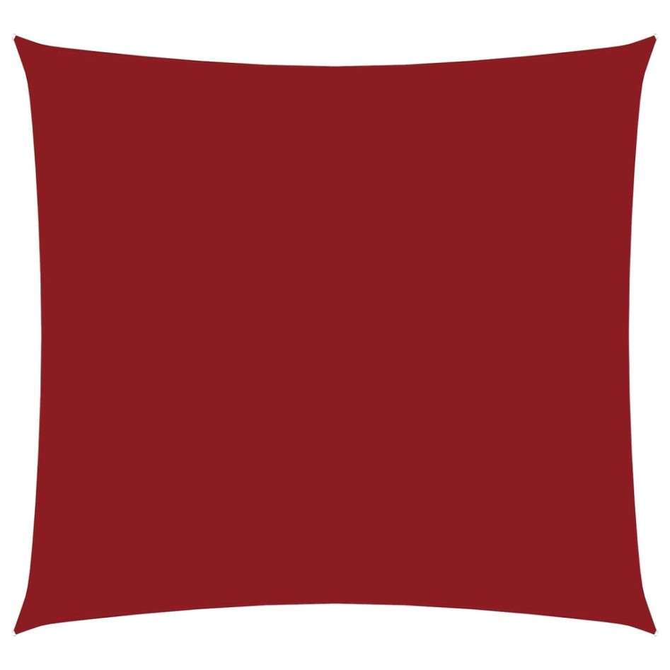 Toldo de vela cuadrado tela Oxford rojo 3x3
