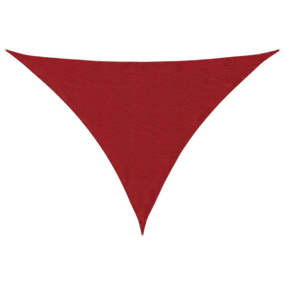 Toldo de vela triangular tela Oxford rojo 4x5x6,4