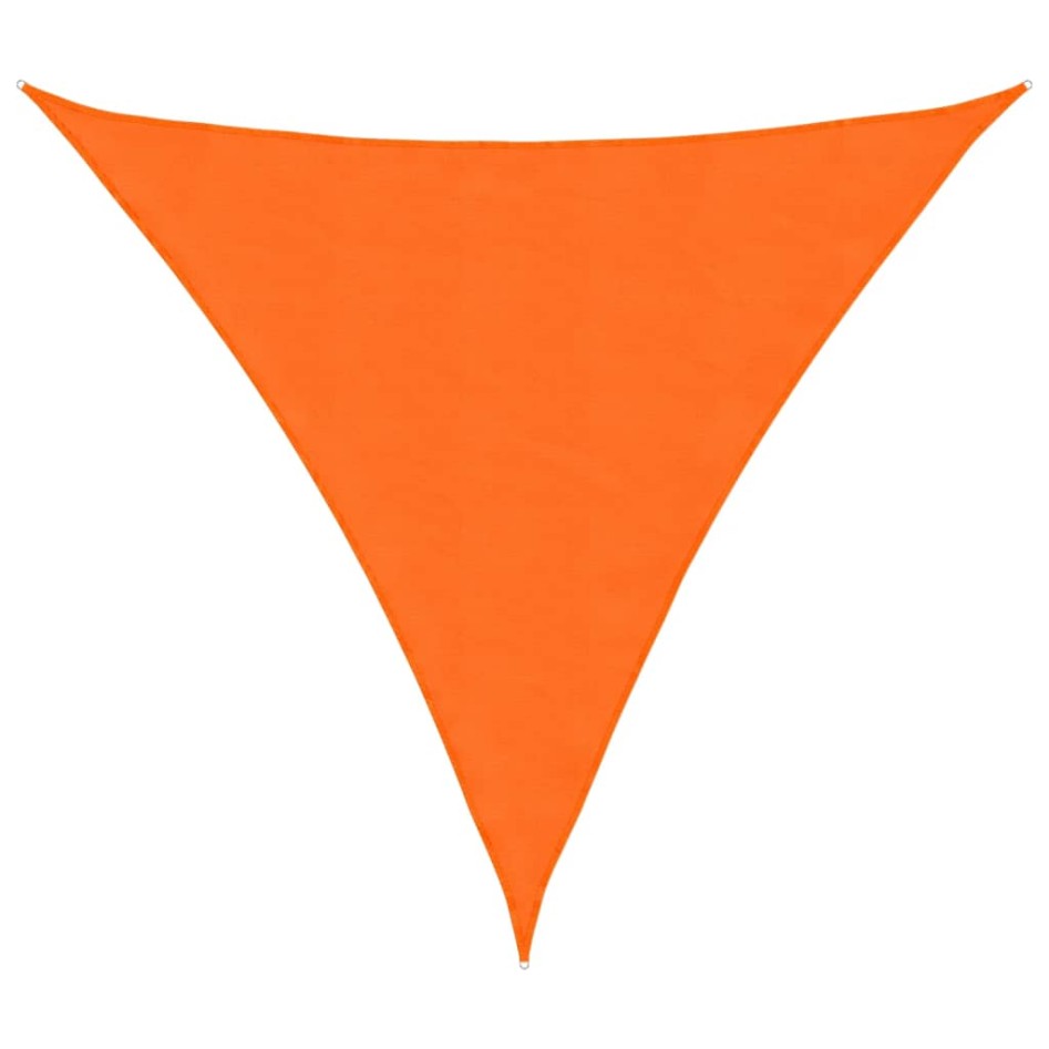 Toldo de vela triangular tela Oxford naranja 4,5x4,5x4,5
