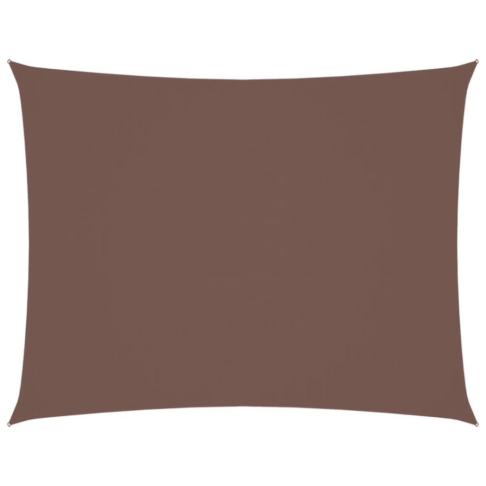 Toldo de vela rectangular tela Oxford marrón 2x3,5