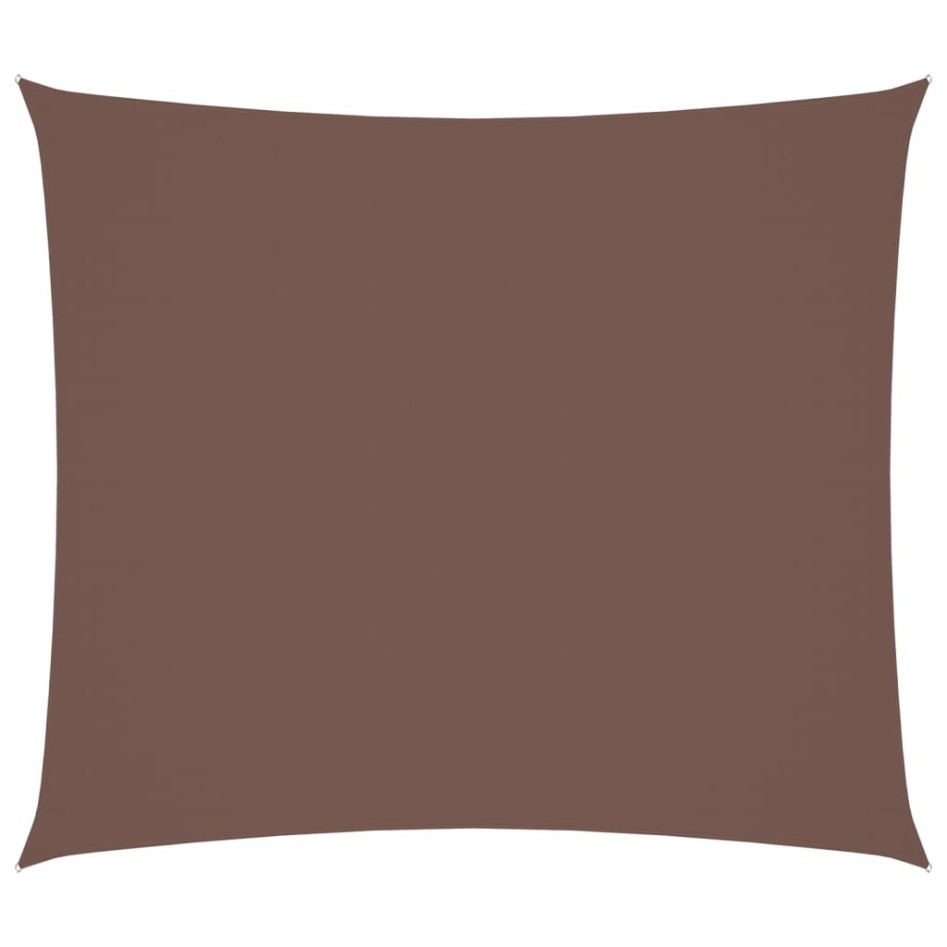 Toldo de vela rectangular tela Oxford marrón 2,5x3