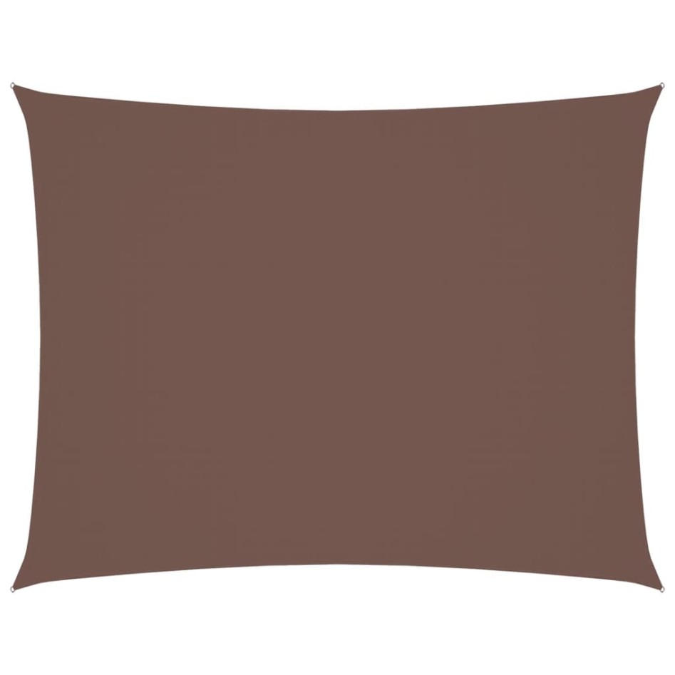 Toldo de vela rectangular tela Oxford marrón 2,5x4