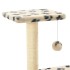 Rascador para gatos con poste de sisal 65 cm huellas