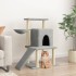 Rascador para gatos con postes de sisal gris claro 96,5