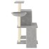 Rascador para gatos con postes de sisal gris claro 96,5