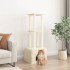 Rascador para gatos con postes de sisal color crema 133,5