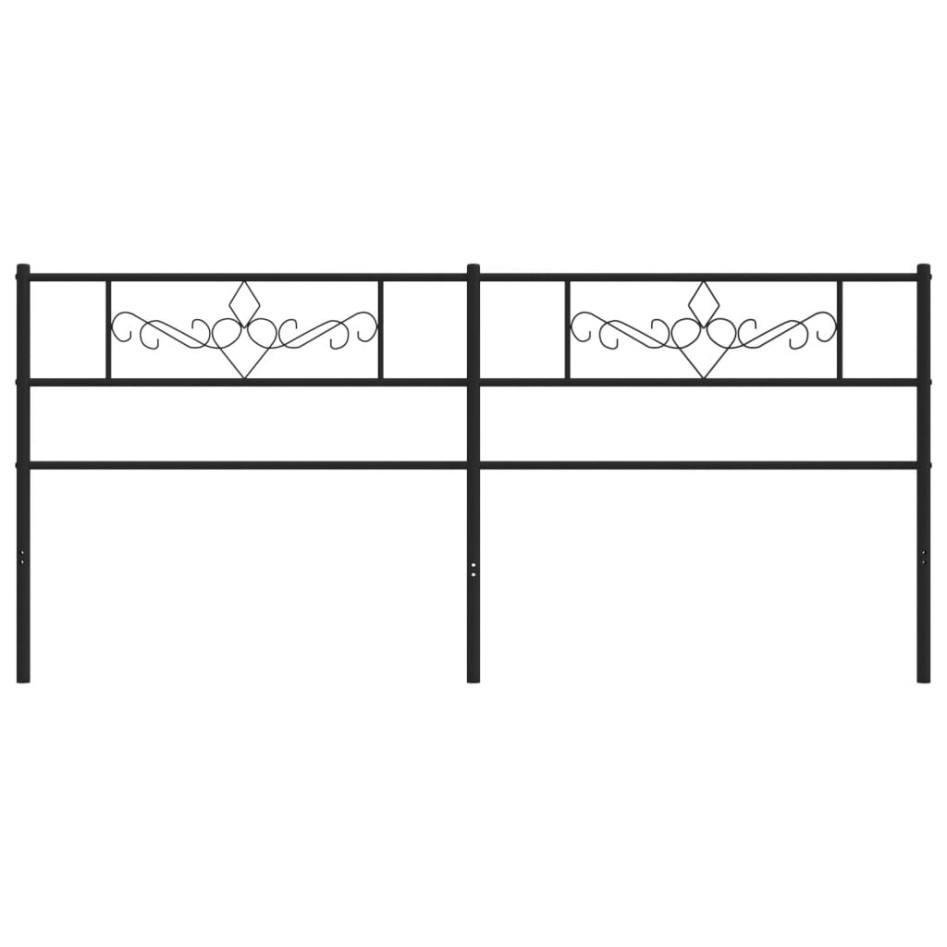 Cabecero de metal negro 200