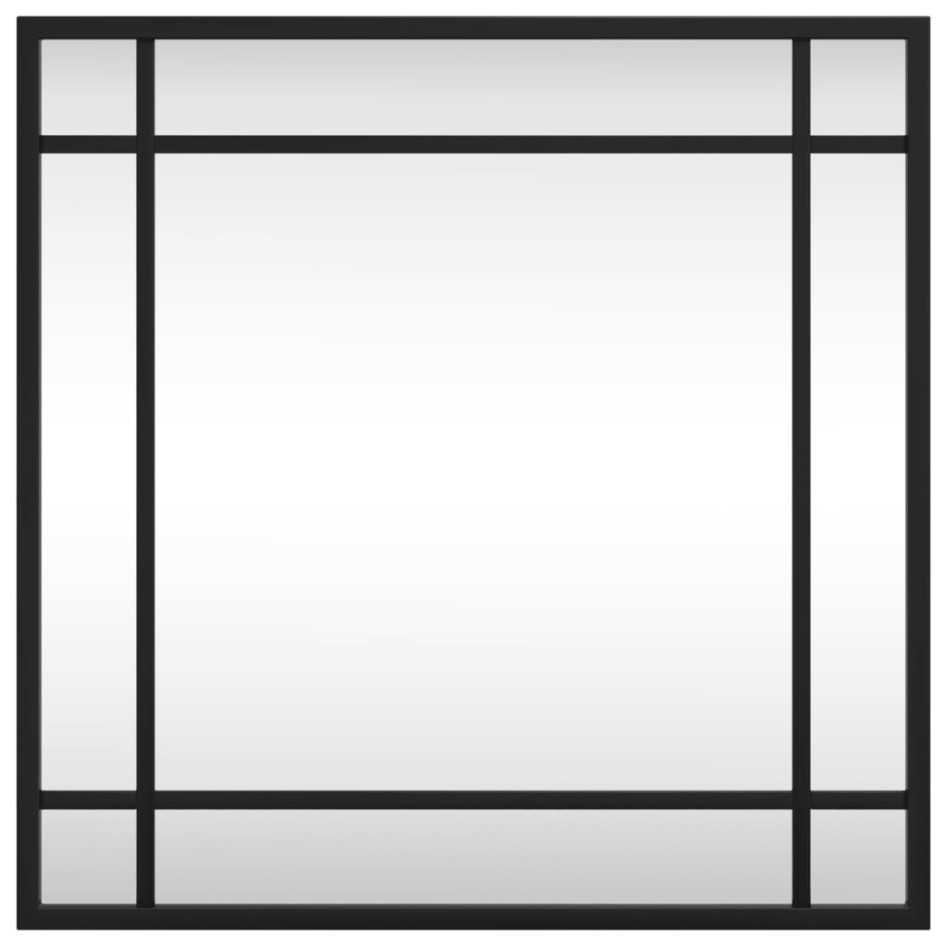 Espejo de pared cuadrado de hierro negro 40x40
