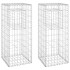Cestas postes de gaviones 2 unidades hierro 40x40x100