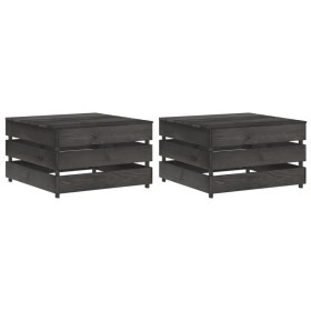 Mesas de palés para jardín 2 uds madera de pino