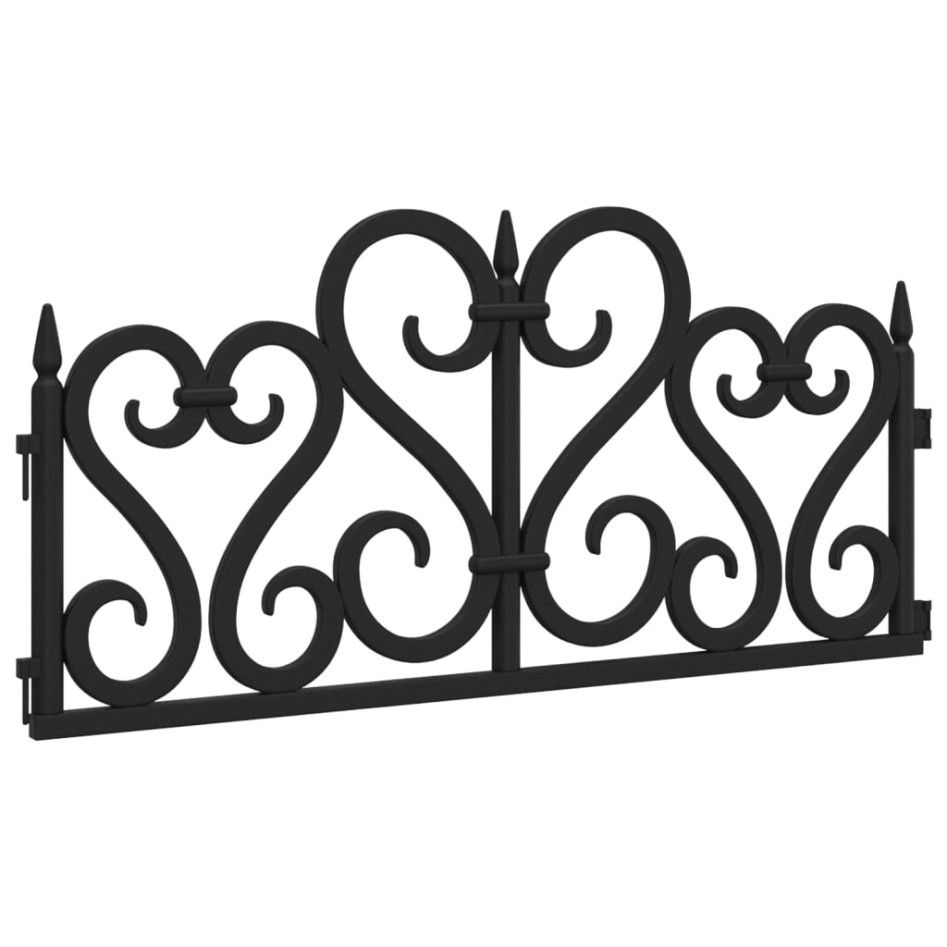 Borduras de jardín 17 unidades PP negro 10