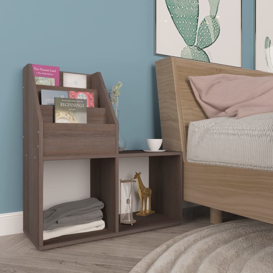 Revistero de niños madera ingeniería gris y Sonoma