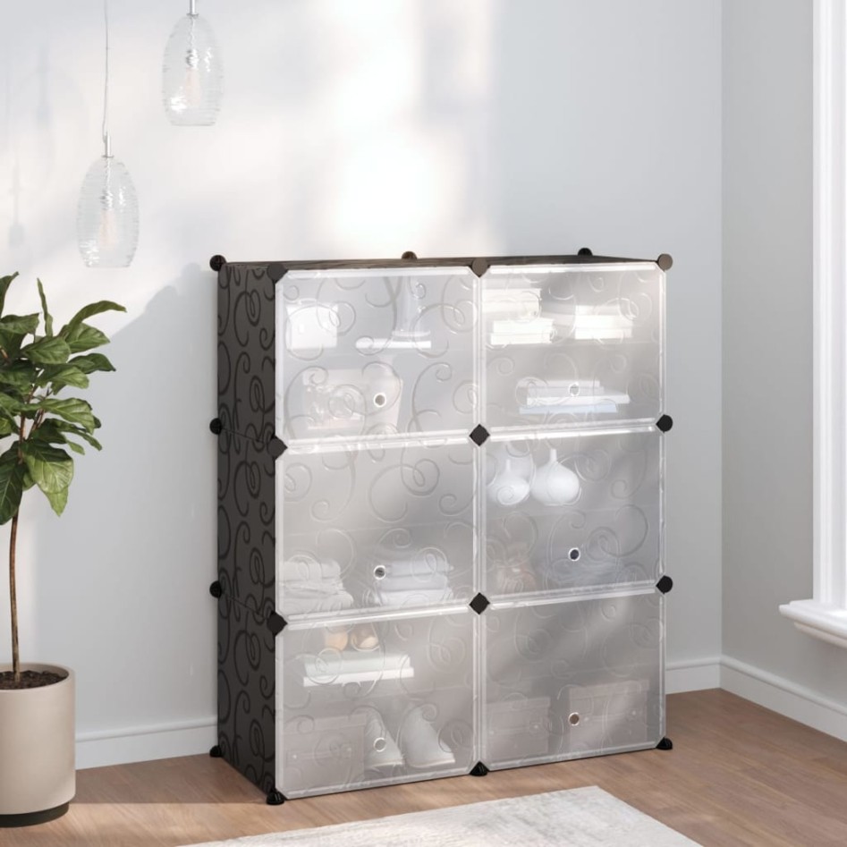 Zapatero PP negro 84,5x31x93,5