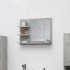 Espejo de baño madera contrachapada gris hormigón 60x10,5x45