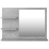 Espejo de baño madera contrachapada gris hormigón 60x10,5x45