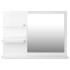 Espejo de baño madera contrachapada blanco brillo 60x10,5x45