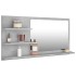 Espejo de baño madera contrachapada gris hormigón 90x10,5x45