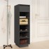 Mueble zapatero de madera maciza de pino gris 30x34x105