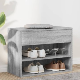 Banco zapatero madera contrachapada gris Sonoma 60x30x45