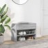 Banco zapatero madera contrachapada gris Sonoma 60x30x45