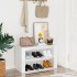 Mueble zapatero madera contrachapada blanco brillo 75x35x45