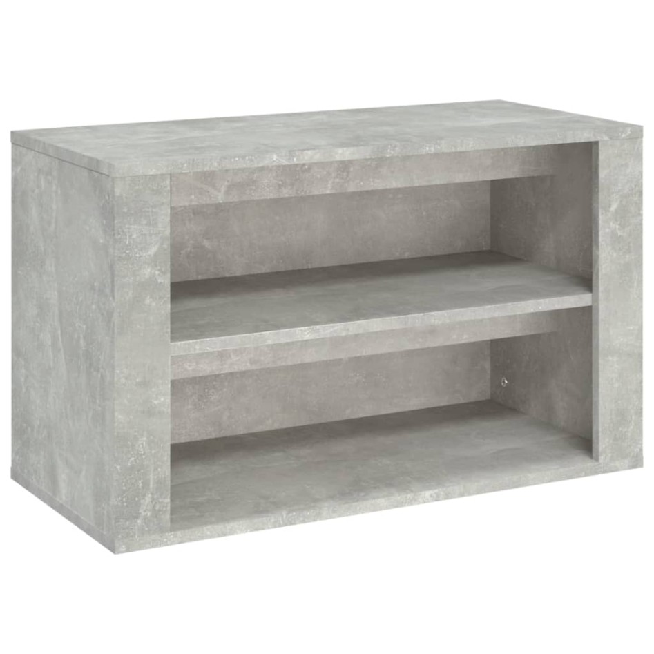 Mueble zapatero madera contrachapada gris hormigón 75x35x45