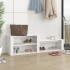 Mueble zapatero madera contrachapada blanco brillo 150x35x45
