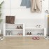Mueble zapatero madera contrachapada blanco brillo 150x35x45