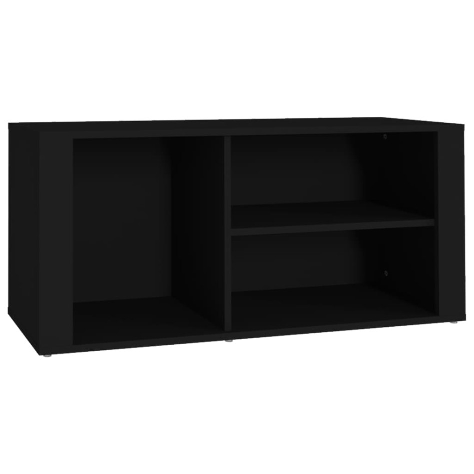 Mueble zapatero madera contrachapada negro 100x35x45
