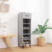 Mueble zapatero madera contrachapada gris Sonoma 30x35x105 cm