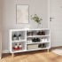 Mueble zapatero madera contrachapada blanco brillo 102x36x60