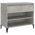 Mueble zapatero madera contrachapada gris hormigón 70x36x60