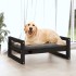 Cama para perros madera maciza de pino negro 75,5x55,5x28