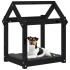 Cama para perros madera maciza de pino negro 61x50x70