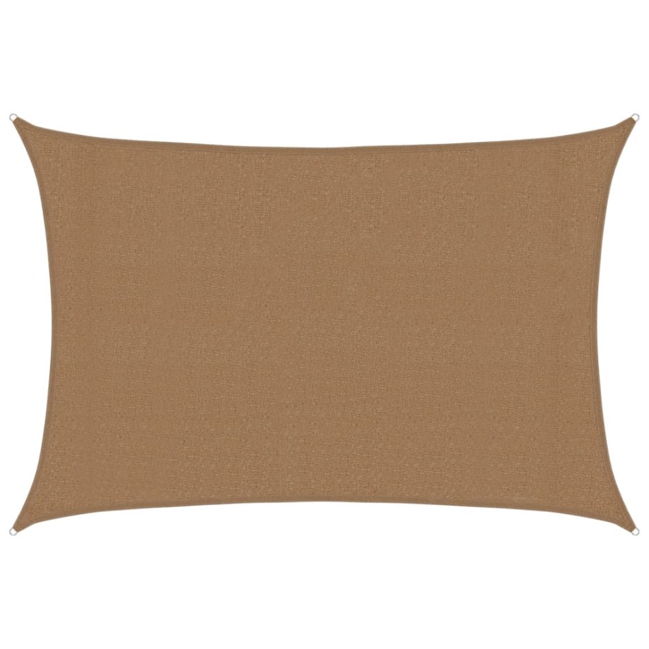 Toldo de vela HDPE gris taupe 160 g/m² 3x5