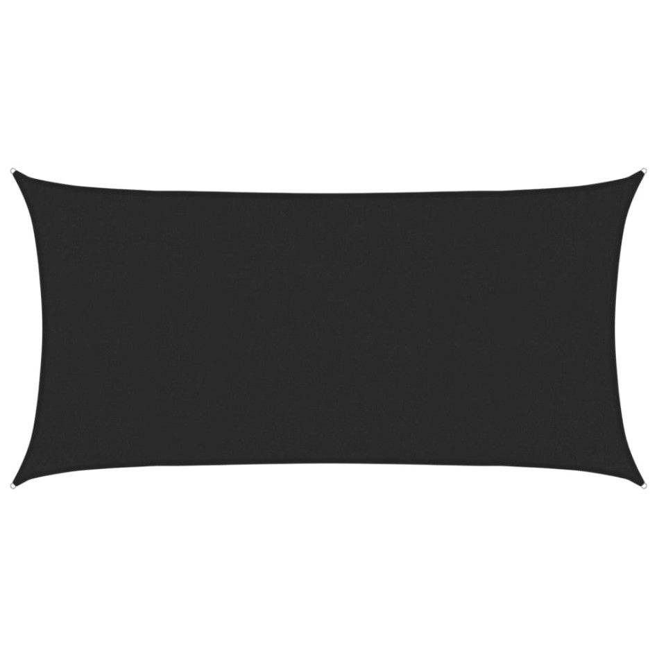 Toldo de vela negro HDPE 160 g/m² 3x6