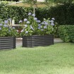 Jardinera acero con recubrimiento polvo antracita 114x40x36 cm