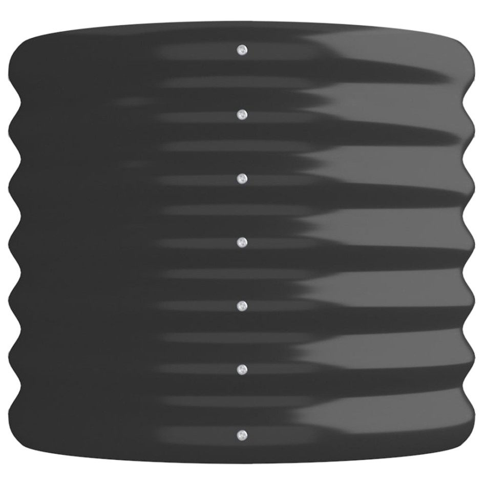 Jardinera acero con recubrimiento polvo antracita 114x40x36