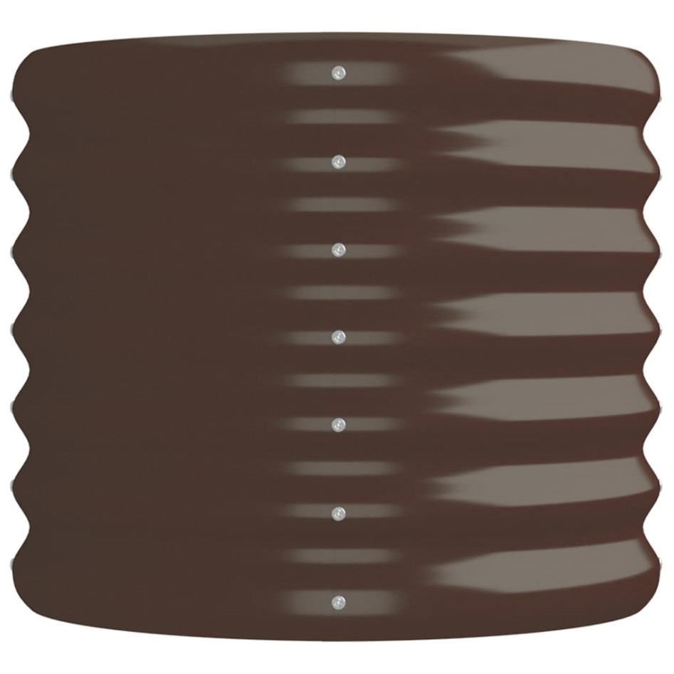 Jardinera arriate acero recubrimiento polvo marrón 152x40x36