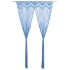 Cortina de macramé algodón azul 140x240