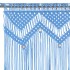 Cortina de macramé algodón azul 140x240
