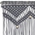 Cortina de macramé algodón gris antracita 140x240