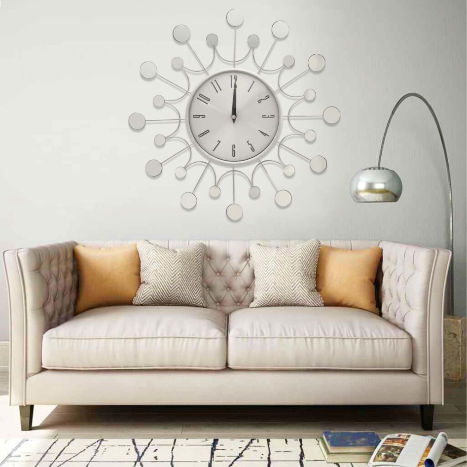 325165  Wall Clock Silver 40 cm