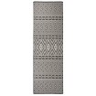 Alfombra de exterior de tejido plano rayas negras 80x250 cm