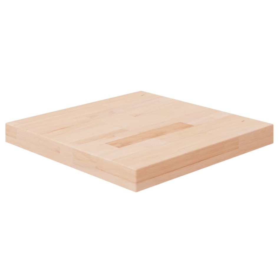 Tablero de mesa cuadrada madera de roble sin tratar 40x40x4