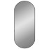 Espejo de pared ovalado negro 80x35